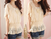 Blusa Beje Rendada