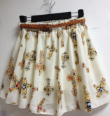 Saia Branca Estampada