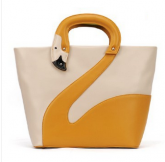 Bolsa Cisne Beje c/ Mostarda Anima-Prints