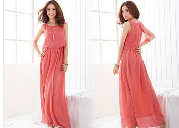 Vestido Longo Vermelho Melancia