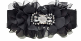 Cinto Elástico Flor Preto