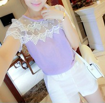Blusa Lilás C/ Rendas