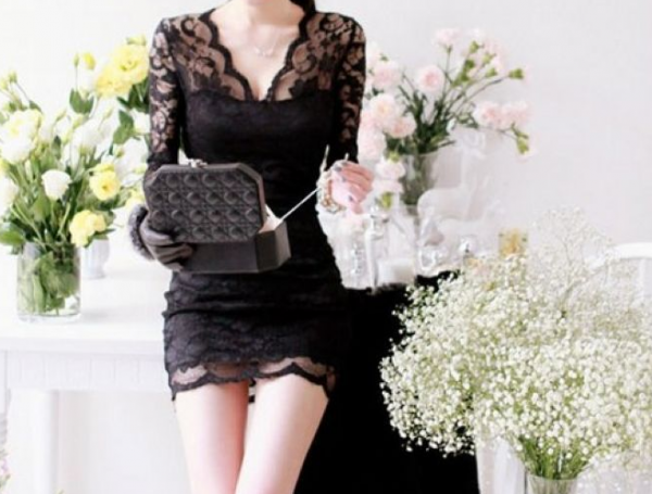 Vestido Preto Rendado