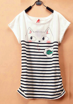Blusa Gatinha C/ Listras