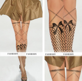 Meia Calça Cor da Pele c/ Preto Tattoo