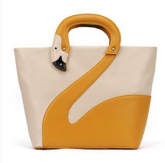 Bolsa Cisne Beje c/ Mostarda Anima-Prints