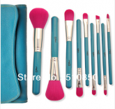 Kit de 09 pinceis azul c/ rosa