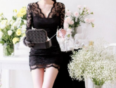 Vestido Preto Rendado