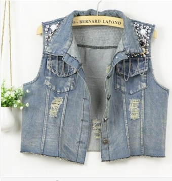 Colete Jeans Super Trabalhado