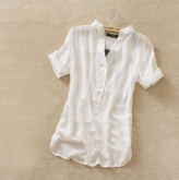 Blusa Branca Básica - PRONTA ENTREGA