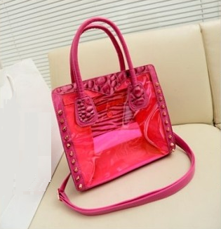 Bolsa Pink Transparente c/ Bolso Zebra