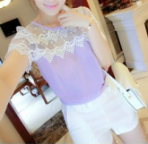 Blusa Lilás C/ Rendas