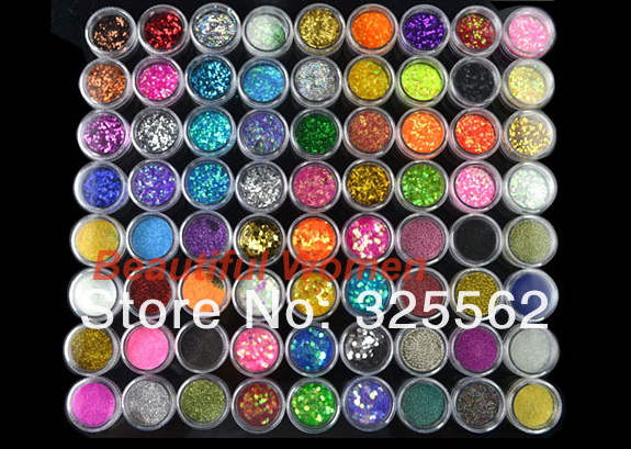 72 Tipos de Glitters para unha e pó para decoração